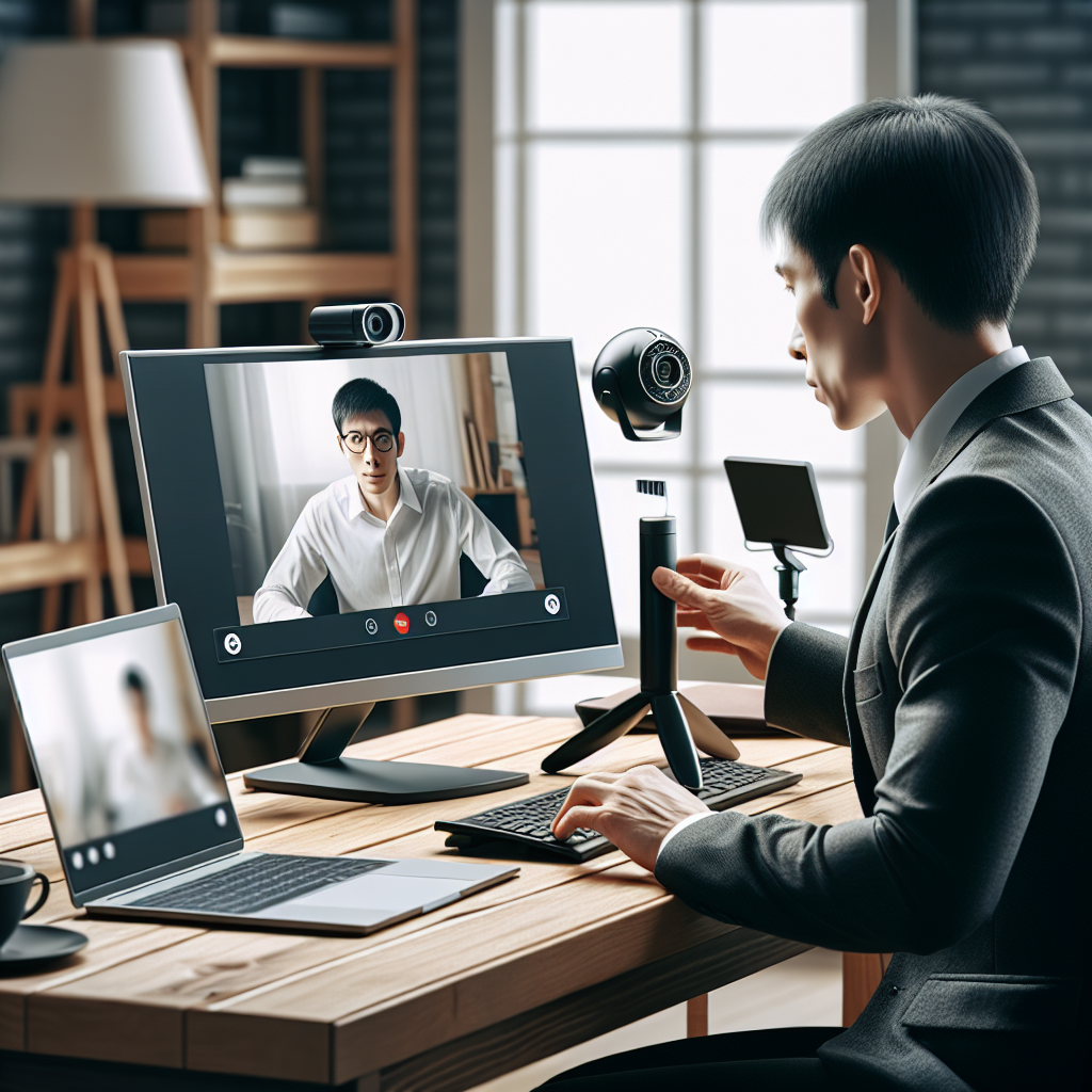 How do I set up a webcam for Zoom webinars?