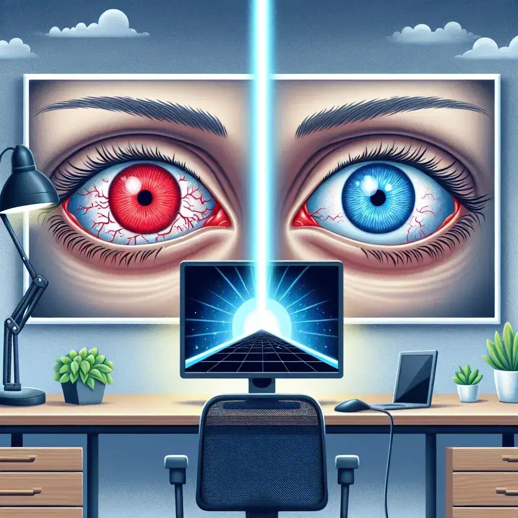 How do monitors with low blue light emissions impact eye strain?